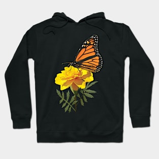 Marigolds - Monarch Butterfly on Marigold Hoodie